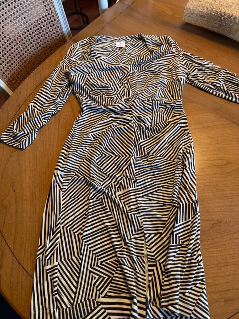 Cabi Black & White Geometric Dress - Women's